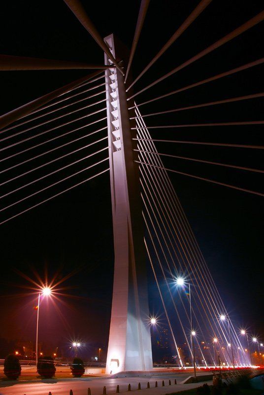 город, мост Городская , туманная.... фото превью