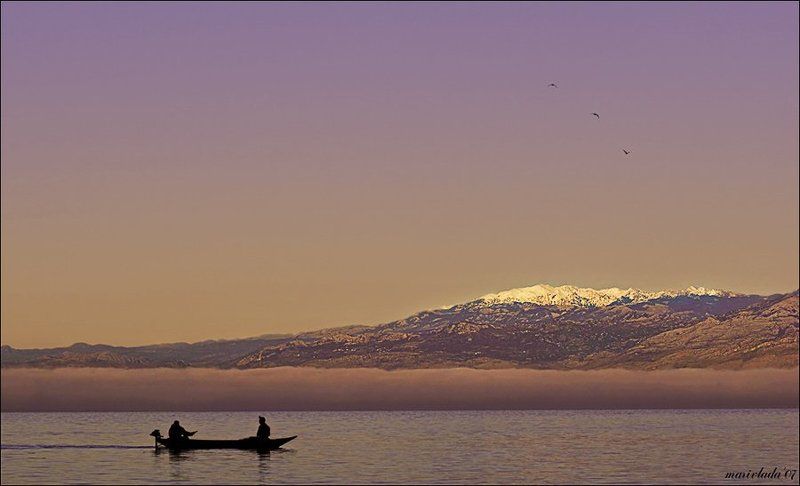 туман, рыбалка, вечер Сиреневый туман... фото превью