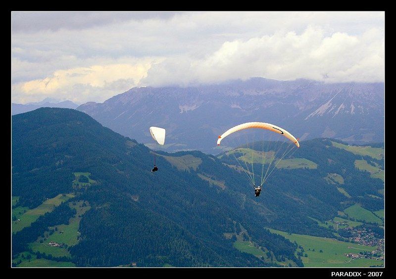 австрия, альпы,тироль,параплан,полет нормальный,paradox Полет протекает нормально фото превью