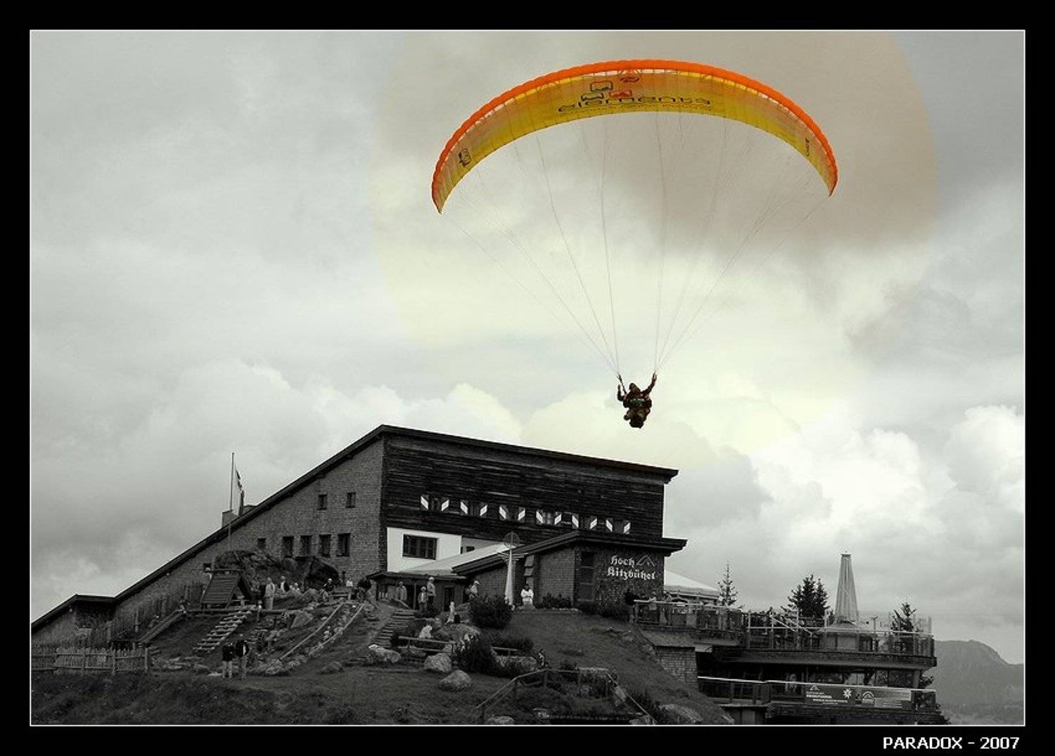 австрия,тироль,параплан,завершание полета,альпы,paradox, PARADOX