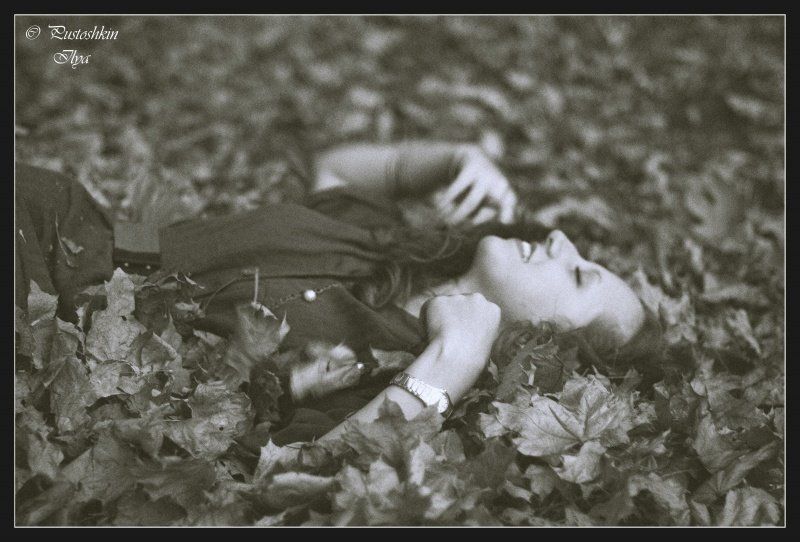 осень, ч/б Осенняяphoto preview