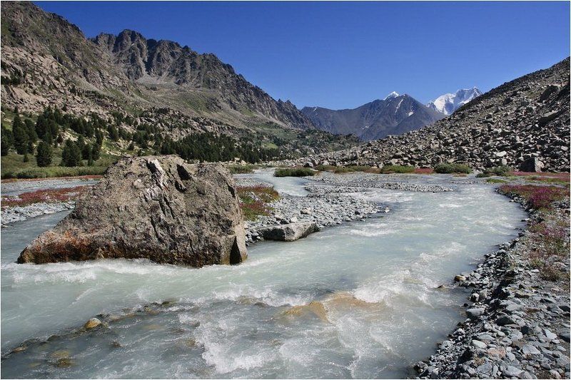 алтай, водопад, ледниковая река, дарашколь, белуха Ледниковая рекаphoto preview