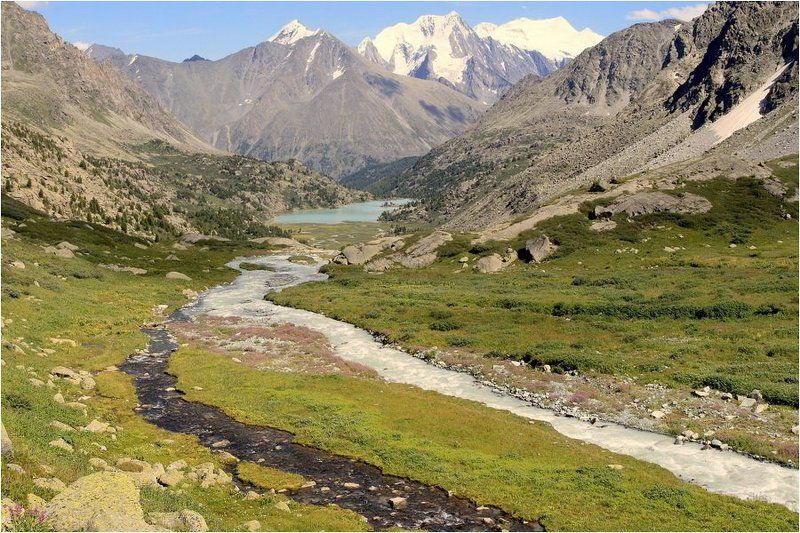 алтай, ледниковая река, горная река, дарашколь, белуха photo preview