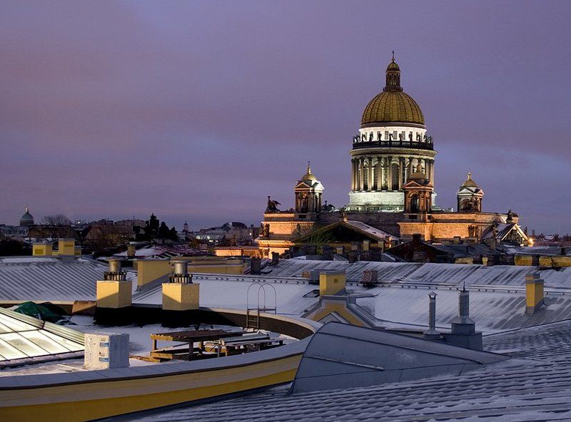 питер, исаакий, крыша, утро, свет, краски Краски утраphoto preview
