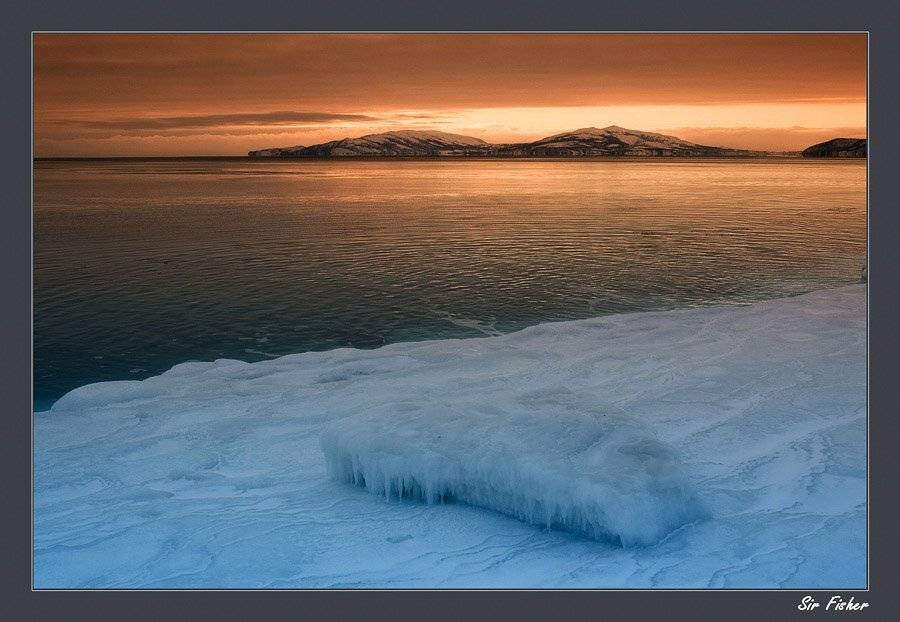 магадан, нюкля, лед, море, сопки, Sir Fisher