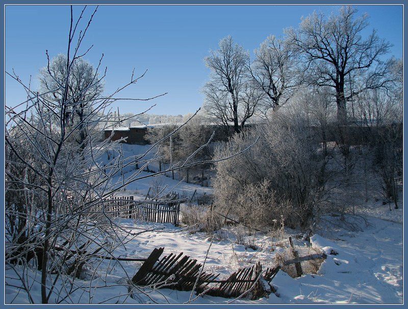 зима, деревня,овраг Зимняя сказкаphoto preview