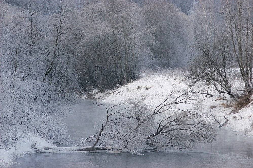 ***. Автор: Kaiser Sozo зима, река, истра, иней, мороз, вечер, Kaiser Sozo
