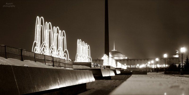 город,ночь,москва,фонтаны .Alonephoto preview