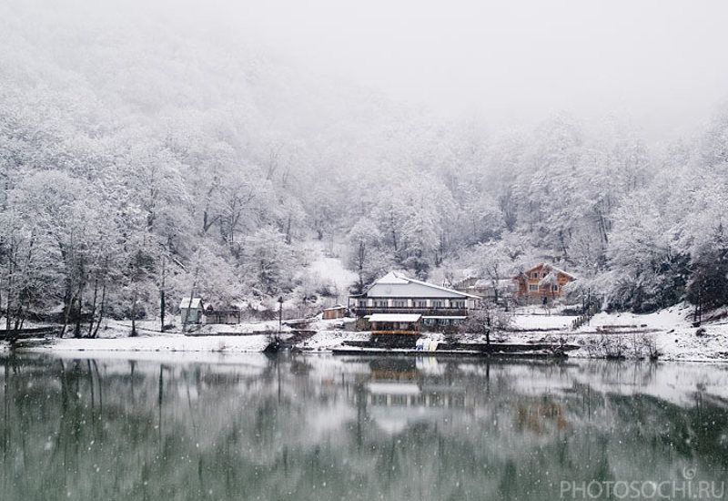 сочи, красная поляна, зима, снег, озеро, photosochi.ru снег и тишинаphoto preview