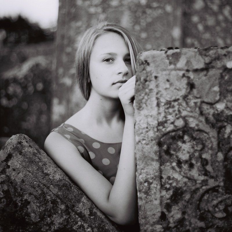 девушка, портрет, чб photo preview