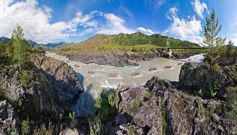 рафт, сплав, река, горы, алтай photo preview