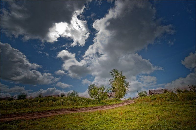 макарьевка.лето.тучи.трава.пихта, район.село, край.солтонский, алтайский photo preview