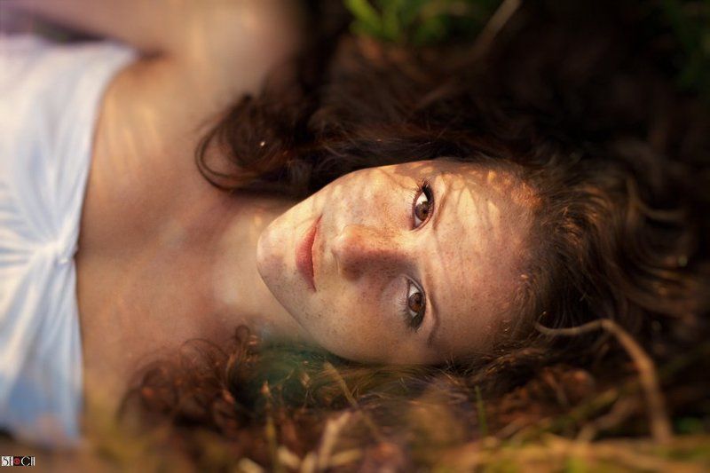 портрет, рыжая, улица, лето, природа photo preview