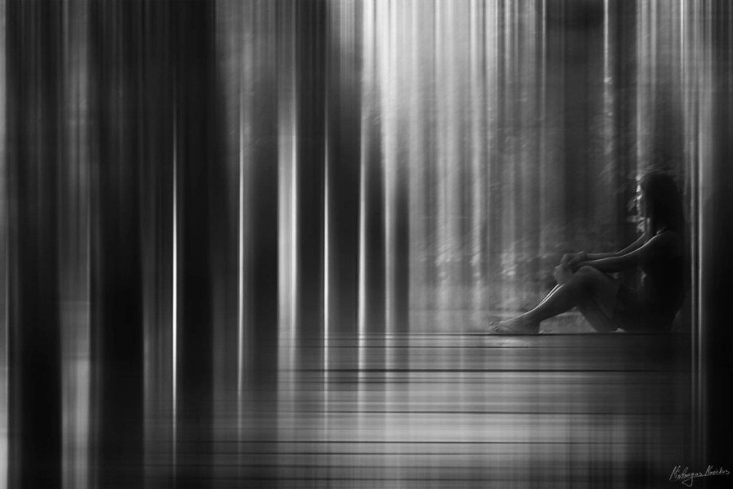 Автор: Mindaugas Navickas girl, portrait, expression, black&white, Mindaugas Navickas