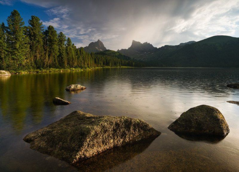 горы, светлое, озеро, ергаки, саяны Слепой дождикphoto preview