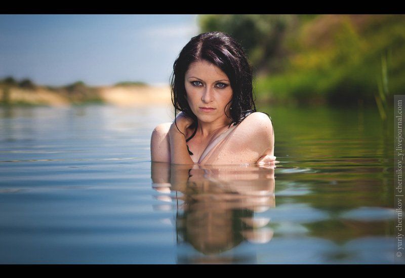 вода, лето, модель, портрет photo preview