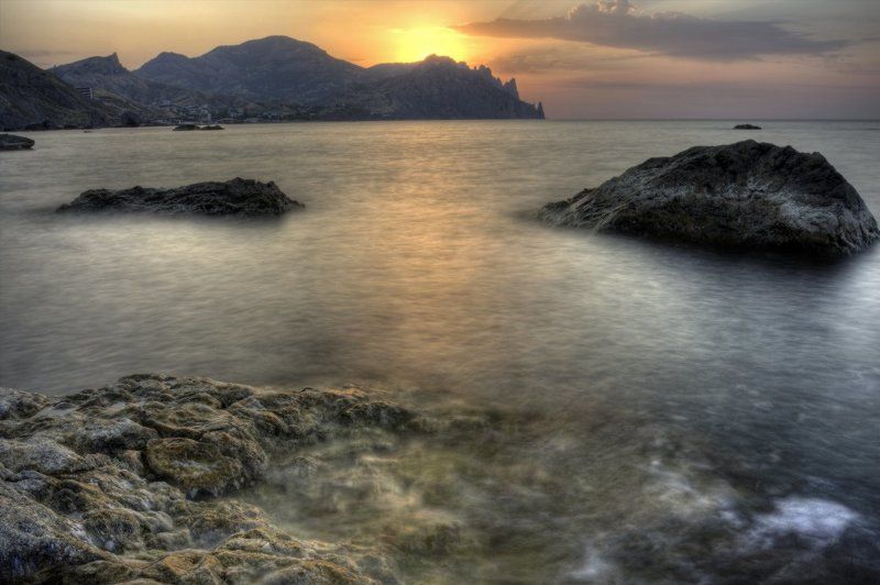 крым, черное, море, hdr  фото превью