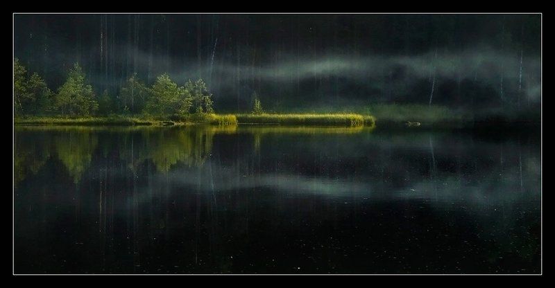 утро, дым, лес, вода, озеро, шериха, меленки Призраки лесаphoto preview