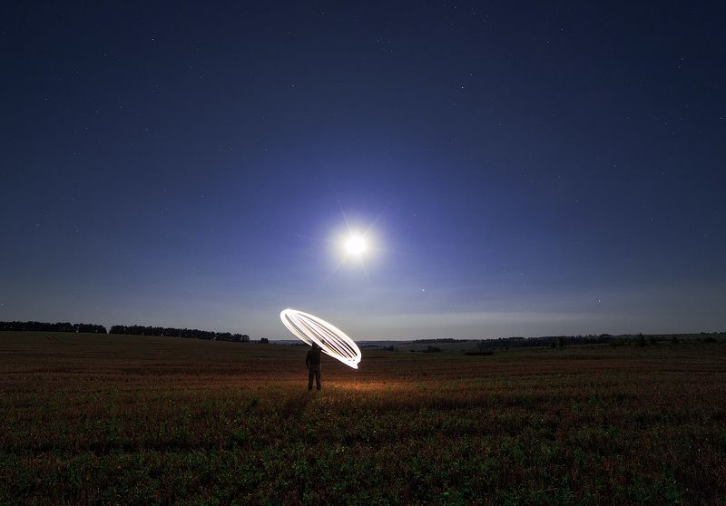 ночь, луна, samyang вместе с Лунойphoto preview