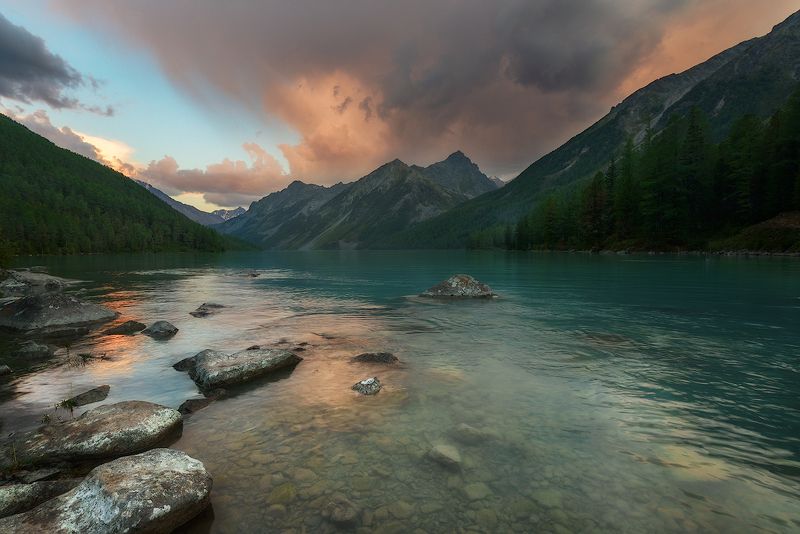 Закат над Кучерлинским озеромphoto preview