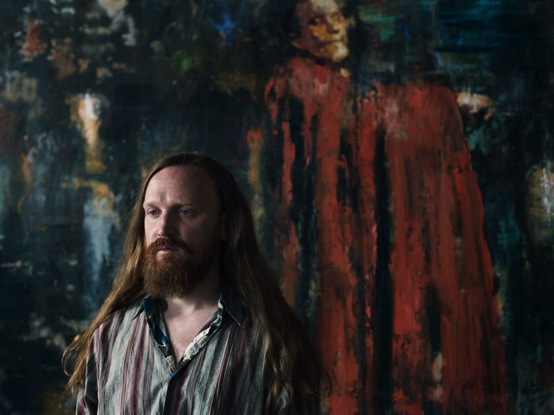 Портрет, художник, Шумкин В мастерской художникаphoto preview