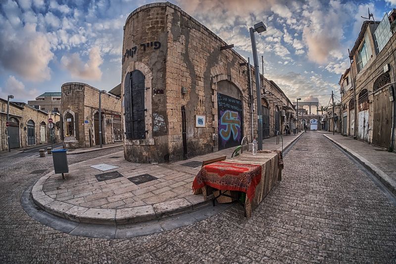 фишай, город,  улица,яффо Рыбий взгляд на старый город1photo preview