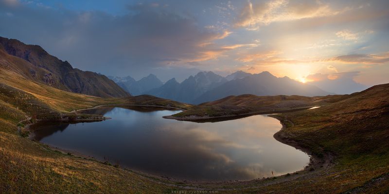 корульди, кавказ, грузия, горы, пейзаж, природа, caucasus, georgia, mountains, landscape, Рассвет на озерах Корульдиphoto preview