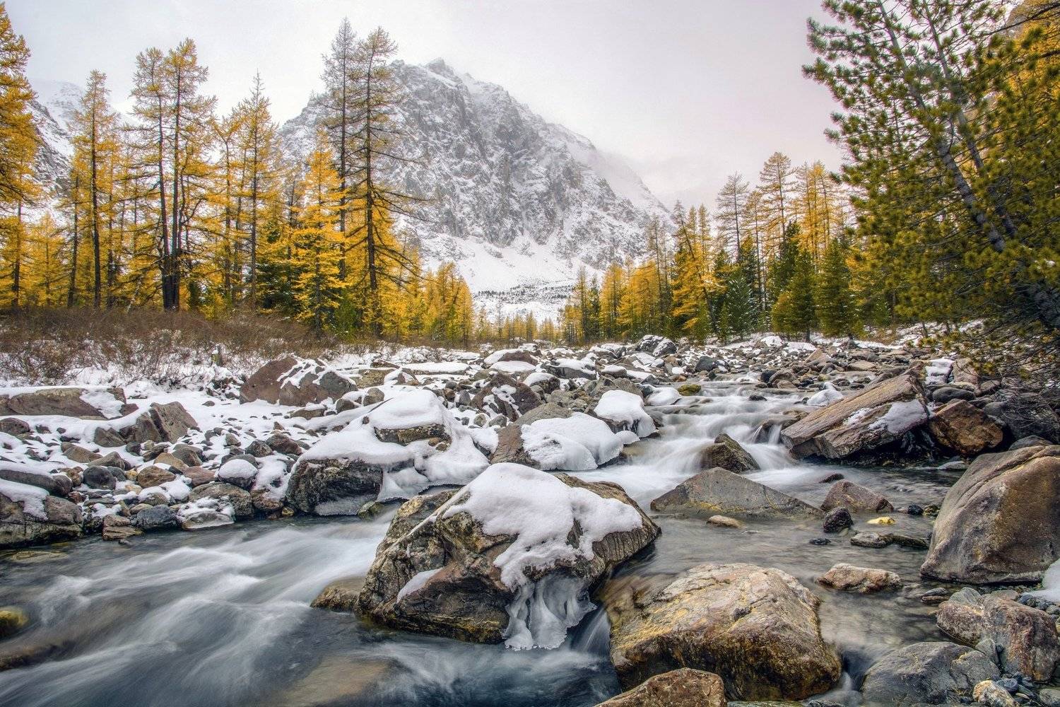 Караташ и Актуру.. Автор: Алексей Кретов алтай,осень, Алексей Кретов