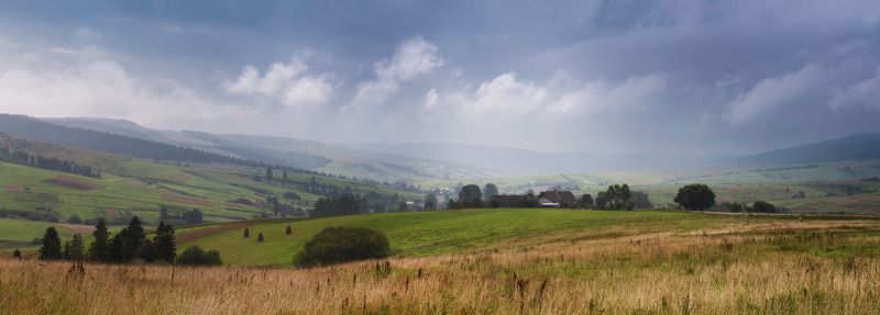 бескиды, горы, день, дождь, июль, карпаты, лето, облака Дождевые Бескидыphoto preview