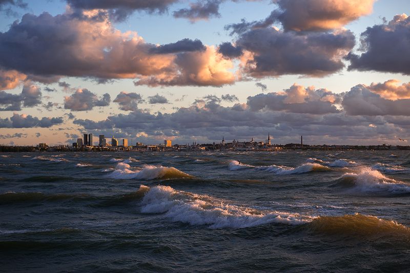 пейзаж, таллин, эстония, море, закат, путешествия Таллинphoto preview
