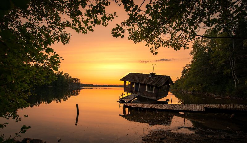 lake, finland, sauna, sunset Drunken saunaphoto preview