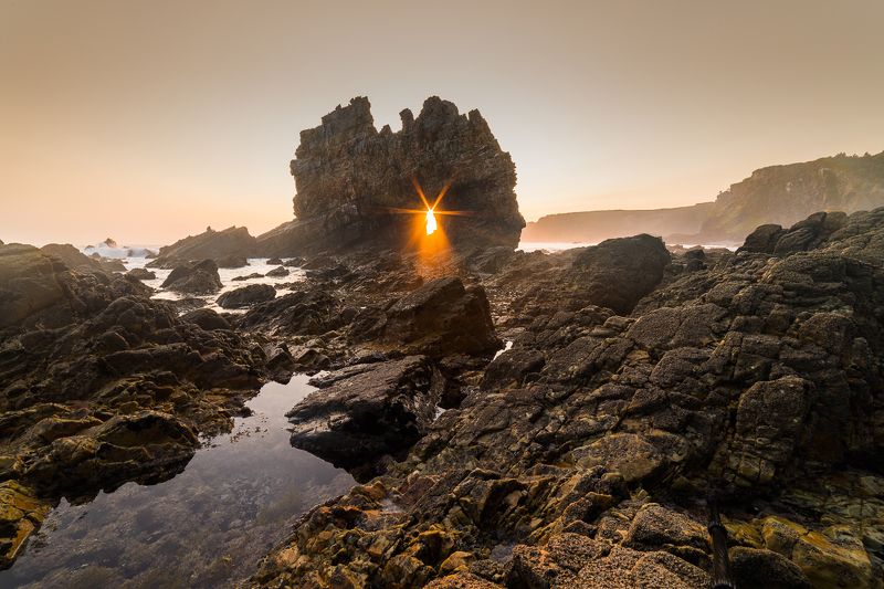 испания, океан, рассвет Playa de Portizuelophoto preview