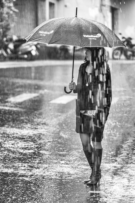 rain afternoon dalat vietnam  in the rain 2photo preview