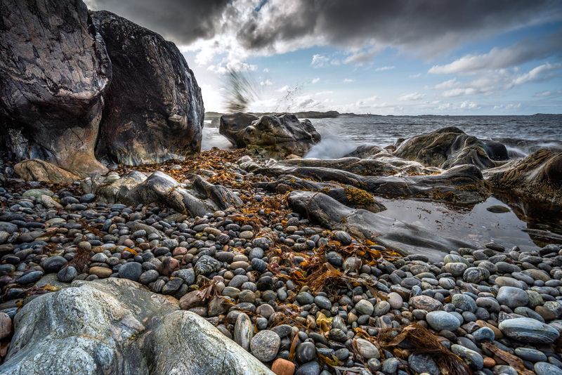 nisi filers, seascape, landscape, nature, stones, sunset, nikon, beach, norway, splash, long exposure Splashphoto preview