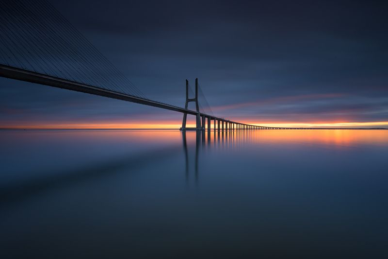 PVG, Vascodagama, Bridge, Ponte,Europe,Portugal, Lisbon, Lisboa, Sunrise, Tagus, River, Tejo, Nikon,D810, Hugo, Só, HugoSó Blue Timephoto preview