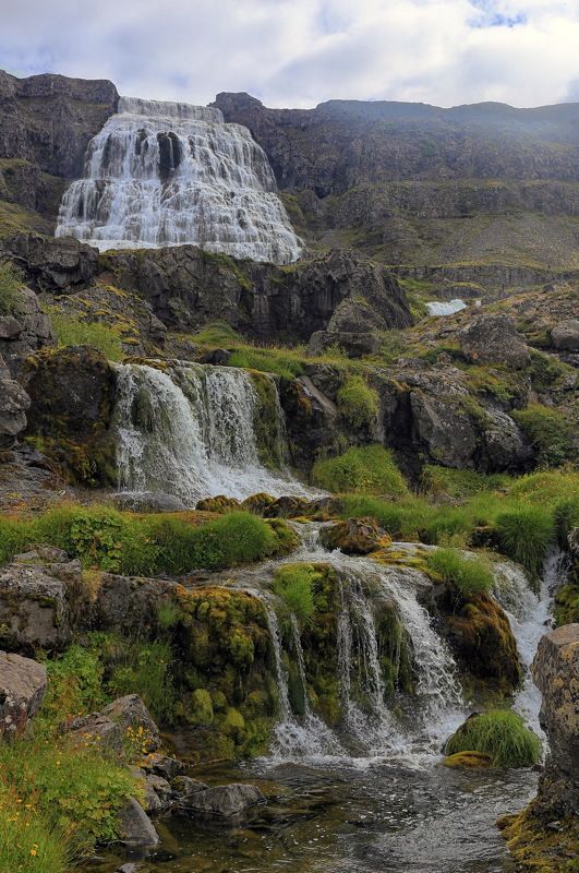 dynjandi, waterfall, iceland, landscape, travel, водопад, исландия, путешествие, пейзаж Водопад фото превью