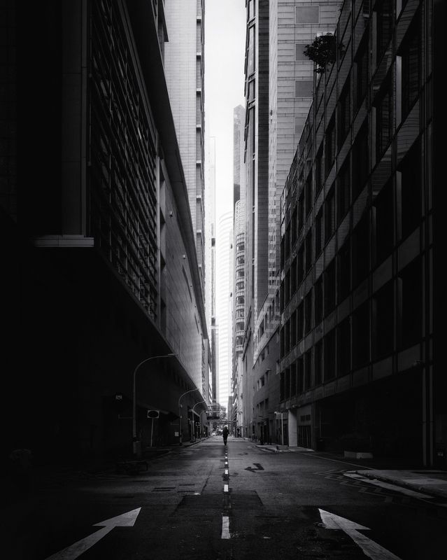 город, архитектура, черное-белое, мегаполис, сингапур Вакуум photo preview