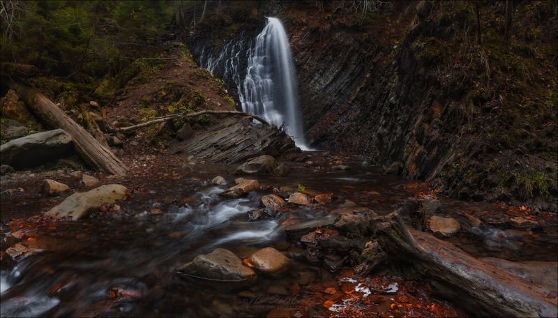 Карпаты, Закарпатье, водопад Гук, Женец, урочище, Женецкий водопад О Карпатах в ноябре ..photo preview