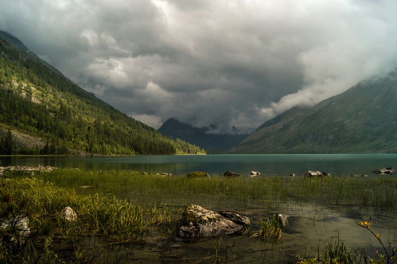 природа лето  алтай озеро мультинское горы пейзаж путешествие Среднее Мультинское озеро...photo preview