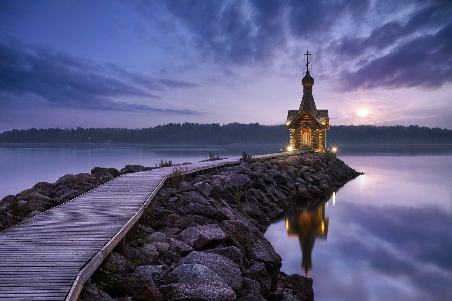 Часовня Николая Чудотворца. Автор: KrubeK финский залив, часовня, закат, KrubeK