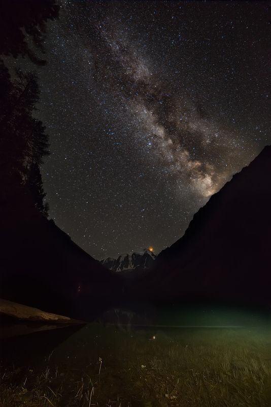 астрофото, фото космоса, ночное фото, ночной пейзаж, горный алтай, астрофотография ЗЕМНОЕ И НЕБЕСНОЕphoto preview
