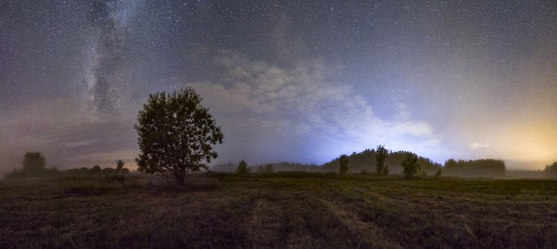урал, пермский край, млечный путь В туманеphoto preview
