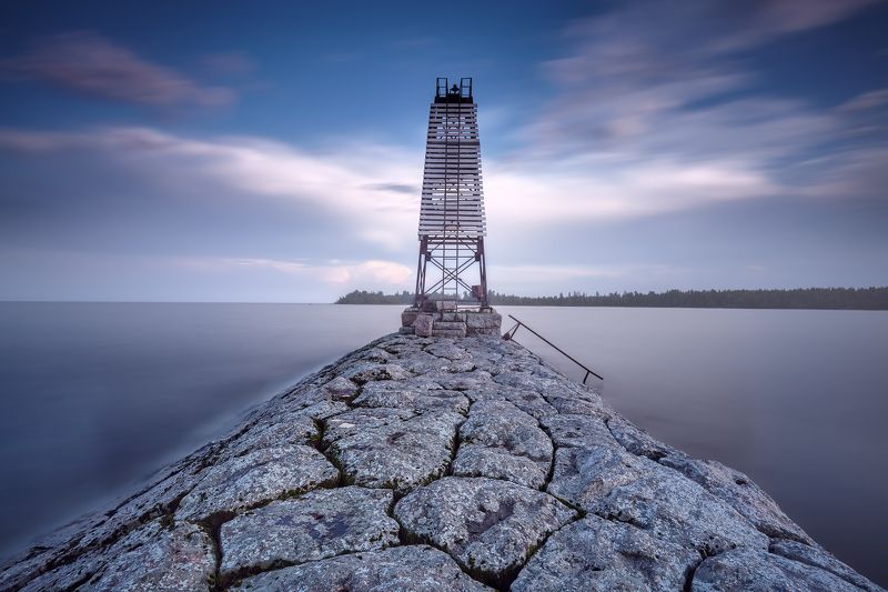 дамба, ладожское озеро, минимализм Ориентирphoto preview
