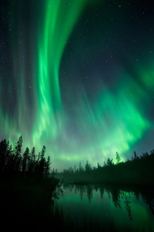 Сияние осенней туманной ночью.photo preview