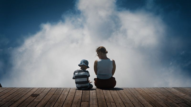 sitting, sky, boy, female, son, mom, women, mountain, clouds, family, cinematic, cine, colors, colorgrade, colorgrading, film, still, shot, film look, sony, a6300, sochi, caucasus Sitting in the skyphoto preview