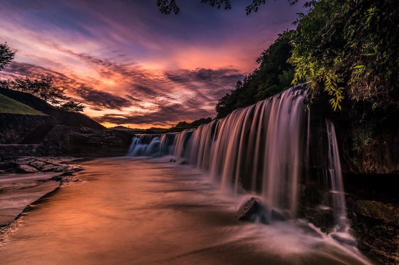 landscape, nature, waterfall, sunrise, colors, long-exposure Morning Lightphoto preview
