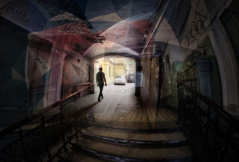 санкт-петербург, город, дворы Цветное настроениеphoto preview