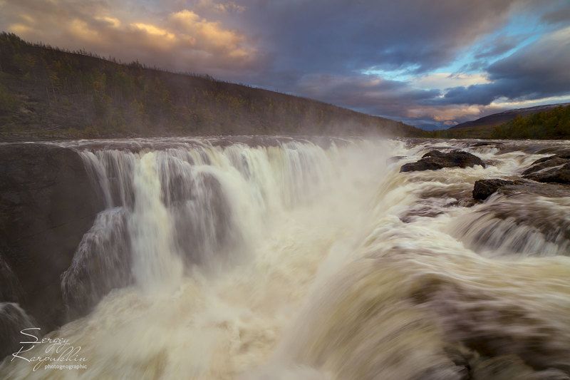 путораны, плато путорана Большой Курейский водопадphoto preview