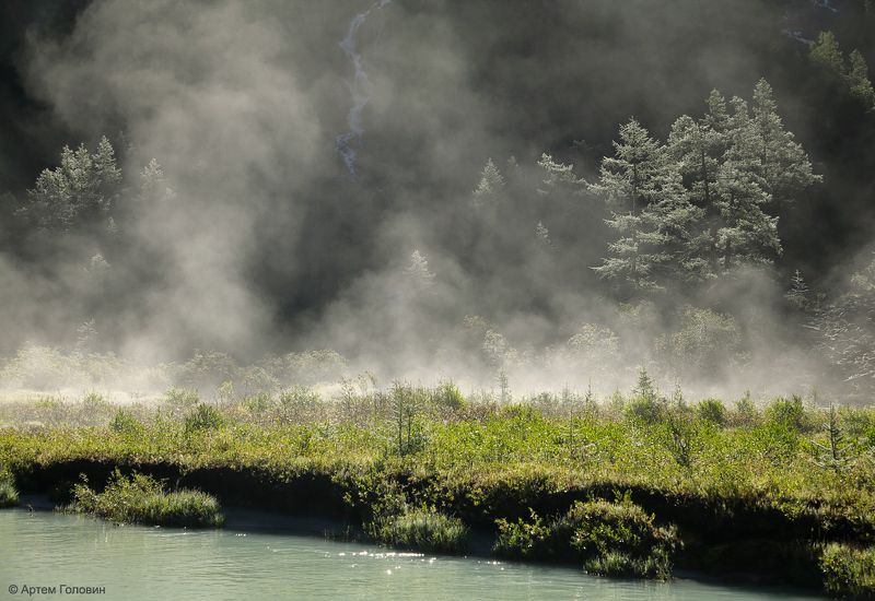 altay, алтай, туман Утро после дождя.photo preview