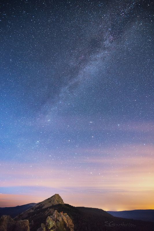 Таганай, Откликной, Урал, Средний Урал, звезды, Млечный путь Млечный путь над Таганаемphoto preview